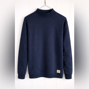 Carhartt Navy Mock Neck Crew Sweatshirt